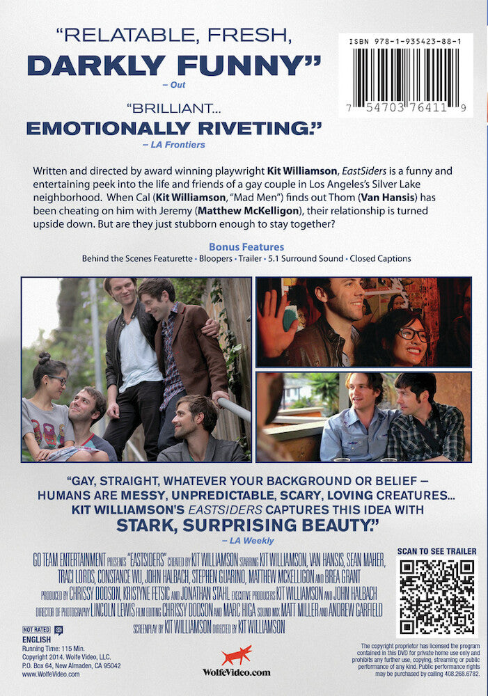 eastsiders season 1 - Back Panel - DVD