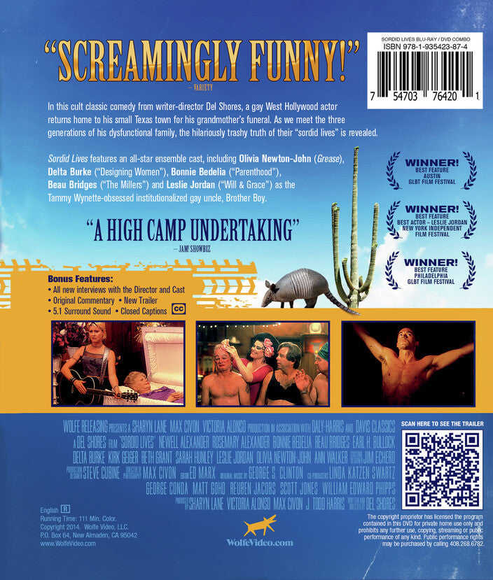 sordid lives + - Back Panel - Blu-ray