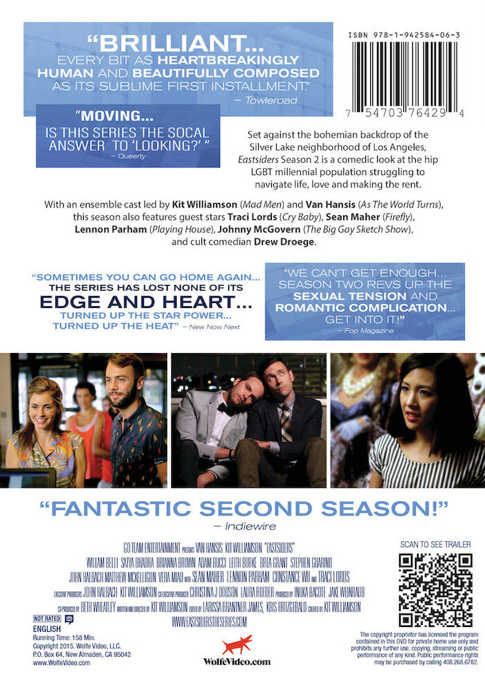 eastsiders season 2 - Back Panel - DVD