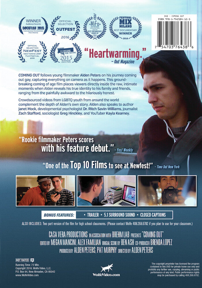 coming out - Back Panel - DVD