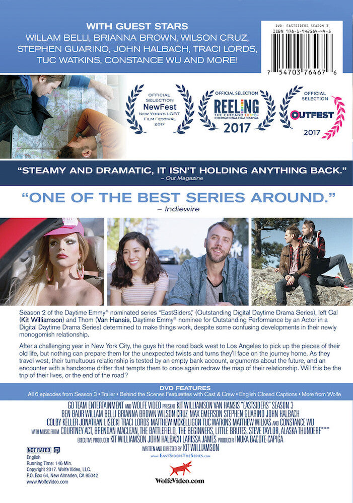 eastsiders season 3 - Back Panel - DVD