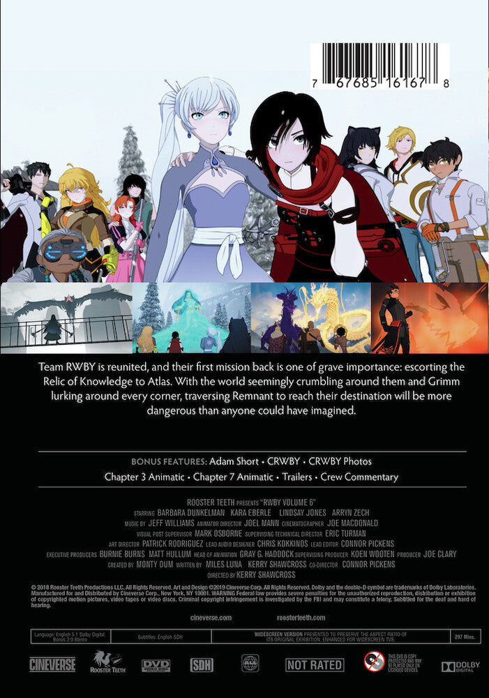 rwby volume 6 - Back Panel - DVD
