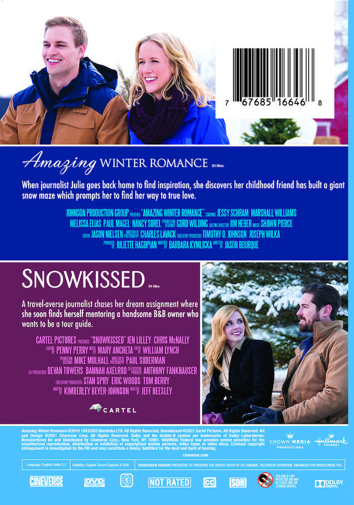 hallmark 2-movie collection: amazing winter romance & snowkissed - Back Panel - DVD