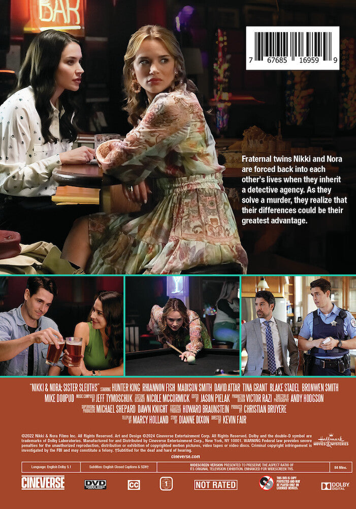 nikki & nora: sister sleuths - Back Panel - DVD