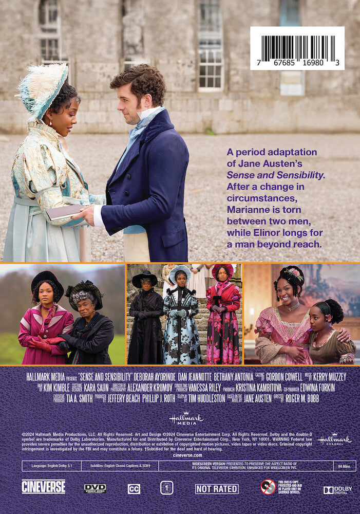 sense and sensibility - Back Panel - DVD