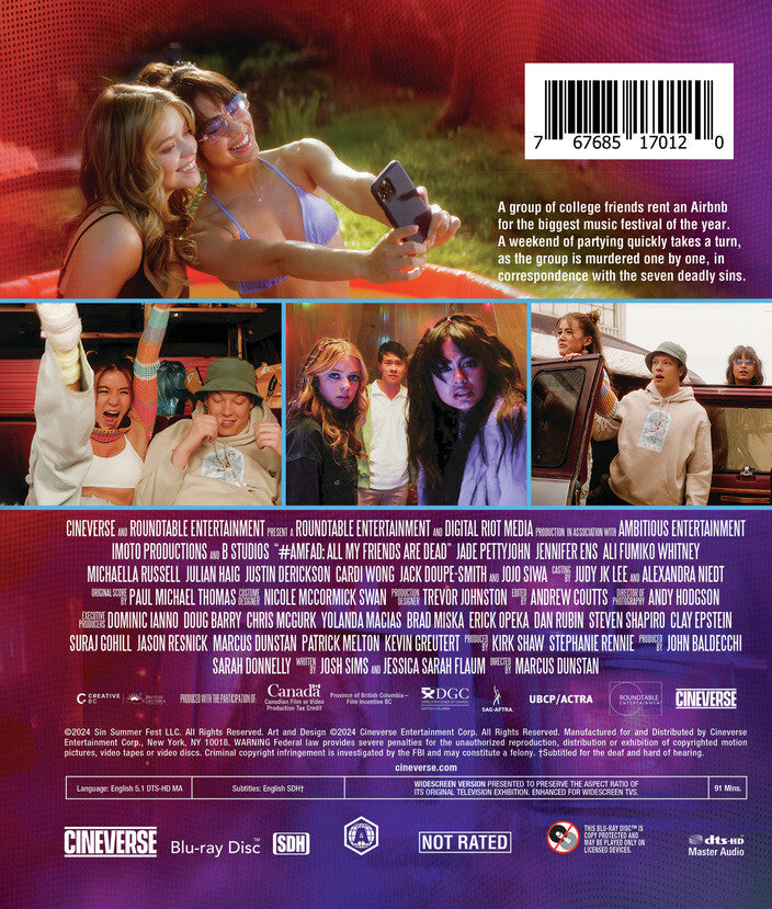 #amfad: all my friends are dead - Back Panel - Blu-ray