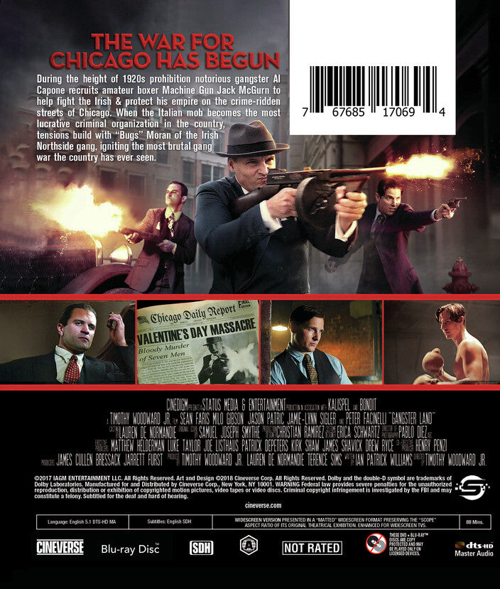 gangster land - Back Panel - Blu-ray