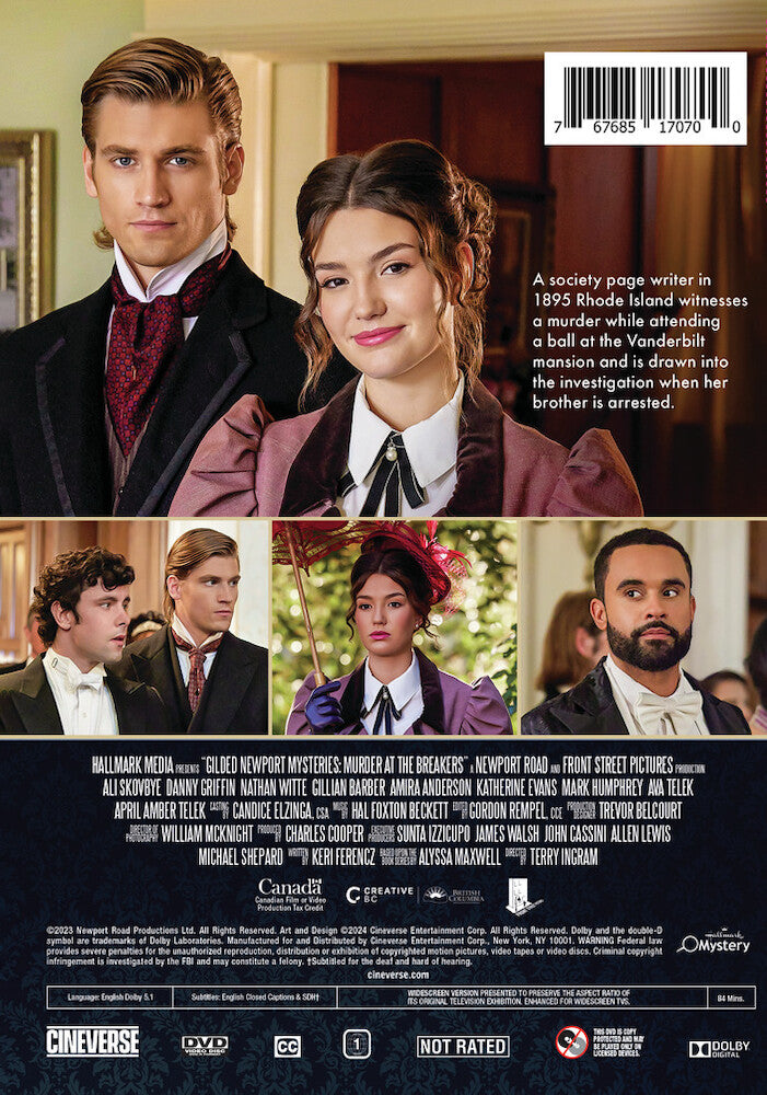 gilded newport mysteries: murder at the breakers - Back Panel - DVD