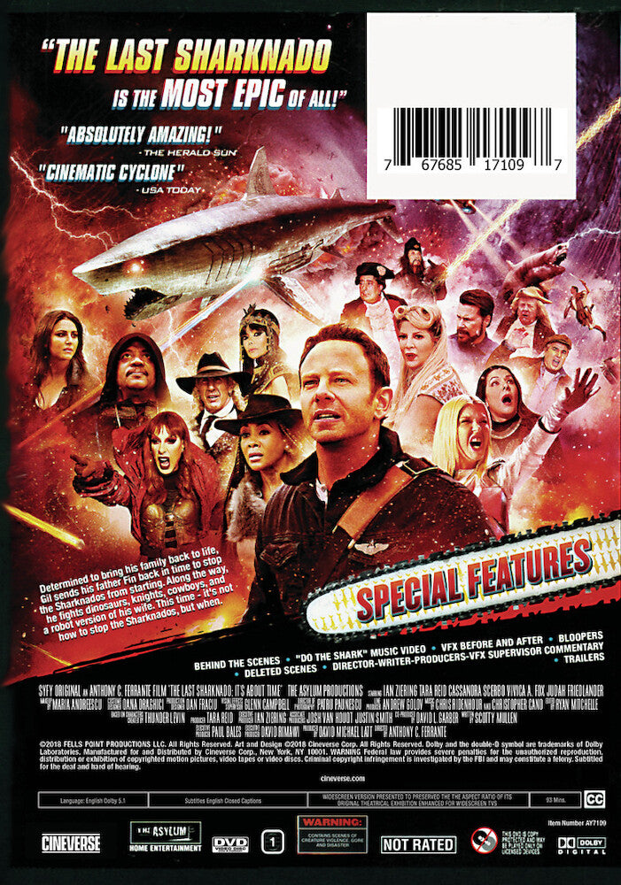 the last sharknado: it's about time - Back Panel - DVD