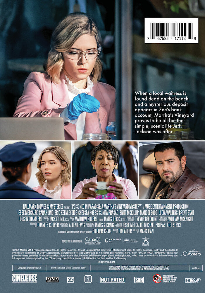 poisoned in paradise: a martha's vineyard mystery - Back Panel - DVD