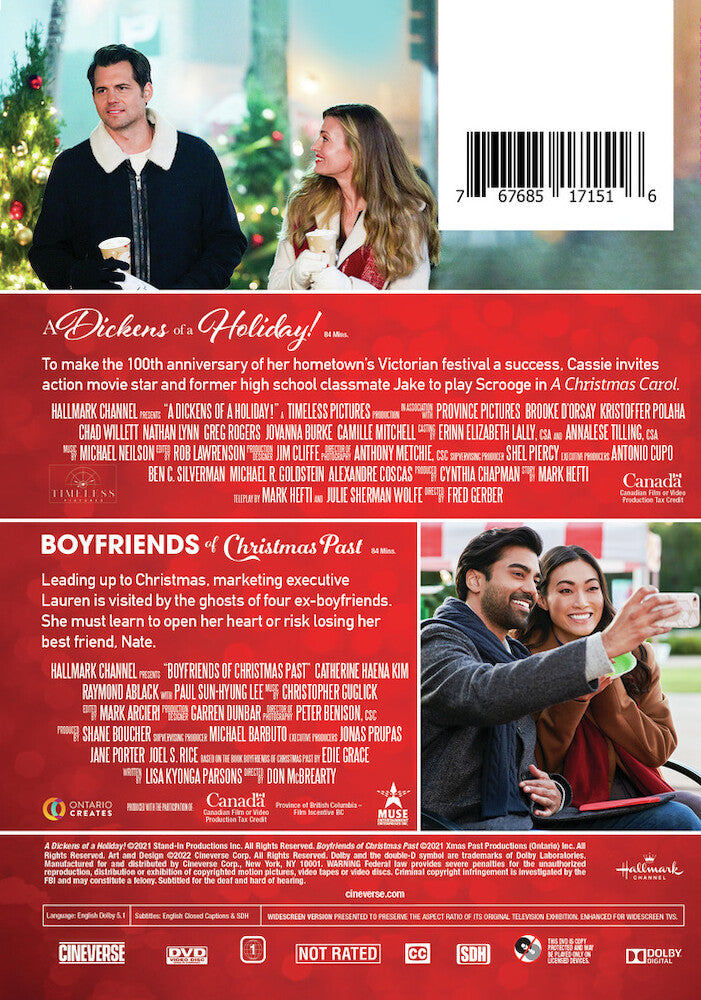 hallmark 2-movie collection: a dickens of a holiday! & boyfriends of christmas past - Back Panel - DVD