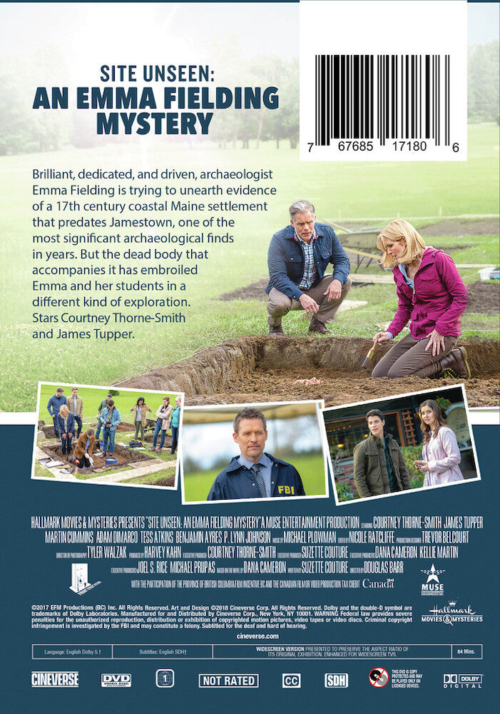 site unseen: an emma fielding mystery - Back Panel - DVD