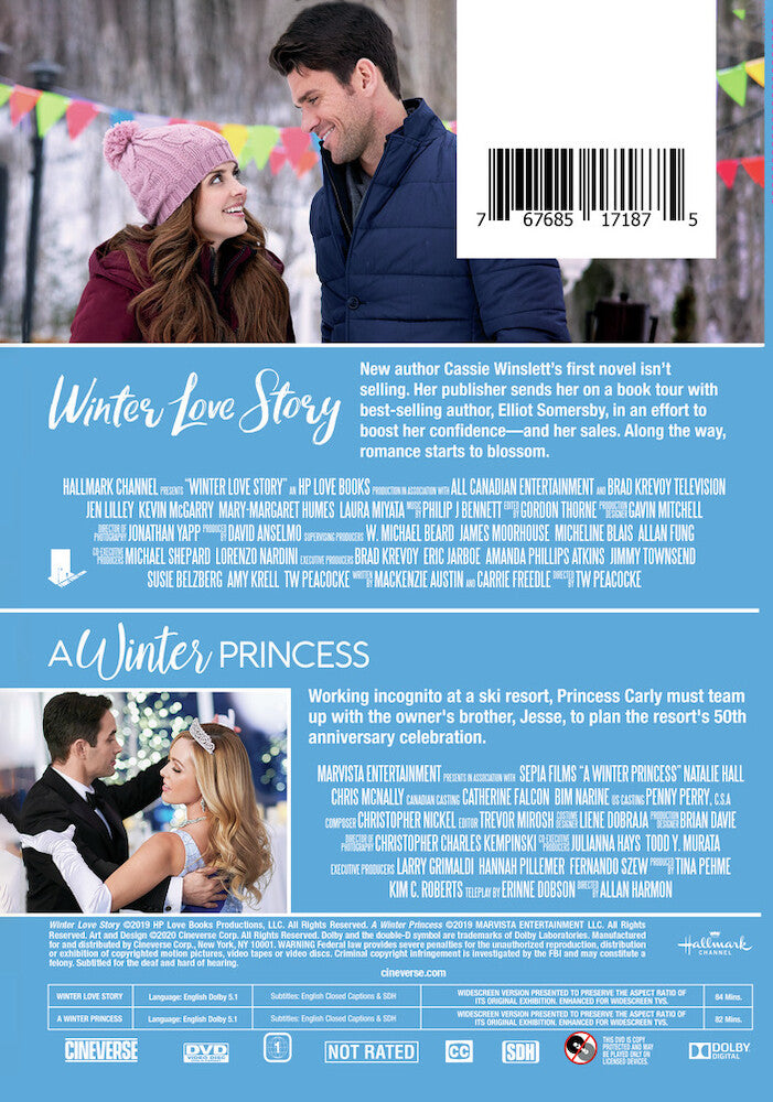 hallmark 2-movie collection: winter love story & a winter princess - Back Panel - DVD
