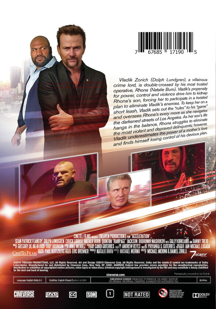 acceleration - Back Panel - DVD