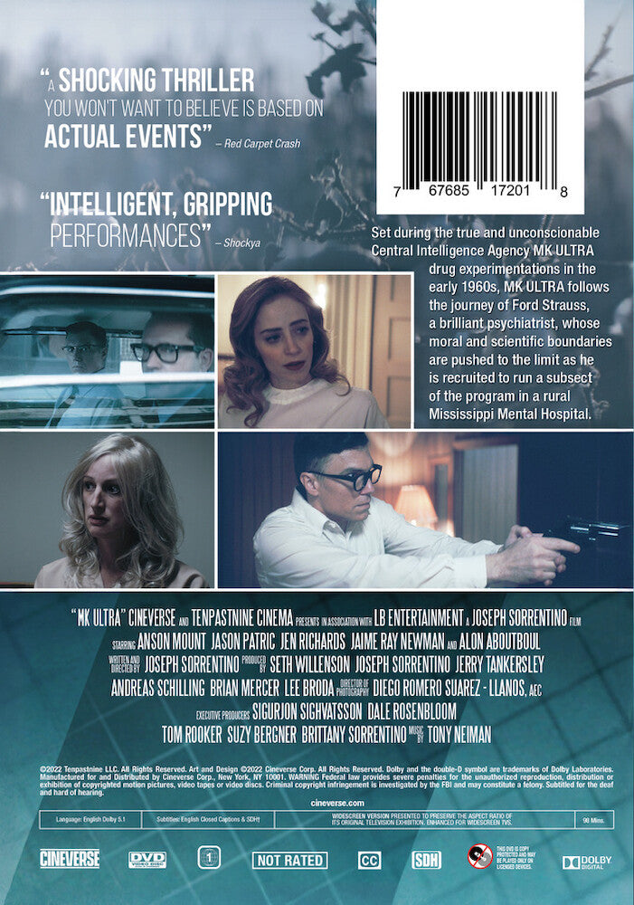 mk ultra - Back Panel - DVD