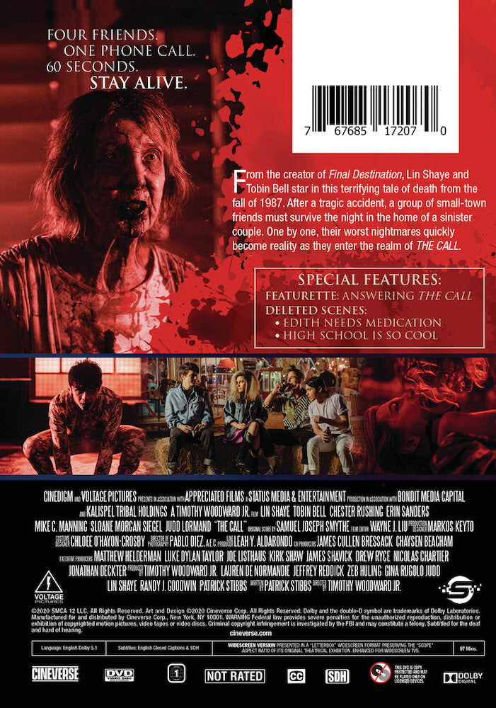 the call - Back Panel - DVD