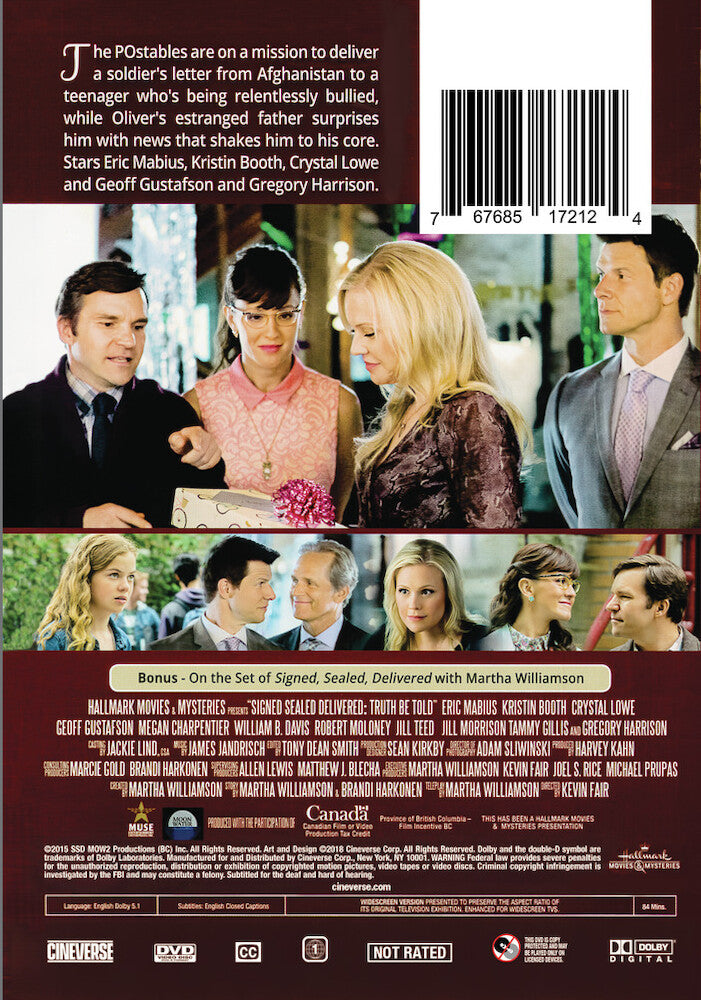 signed, sealed, delivered: truth be told - Back Panel - DVD