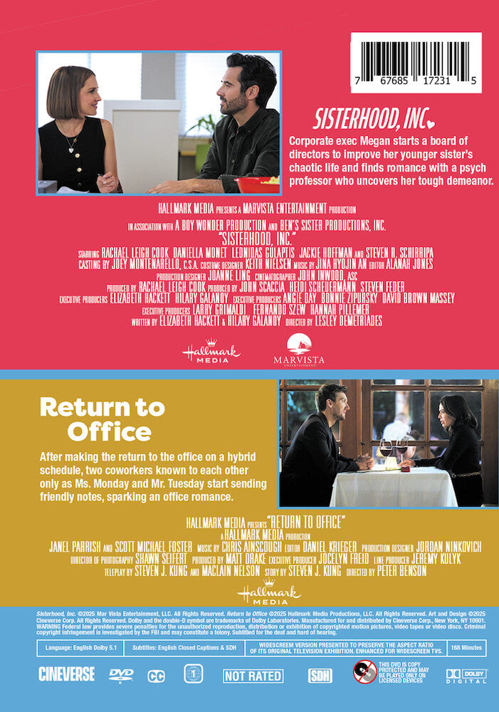 Hallmark 2-Movie Collection: Sisterhood, Inc & Return to the Office - Back Panel - 