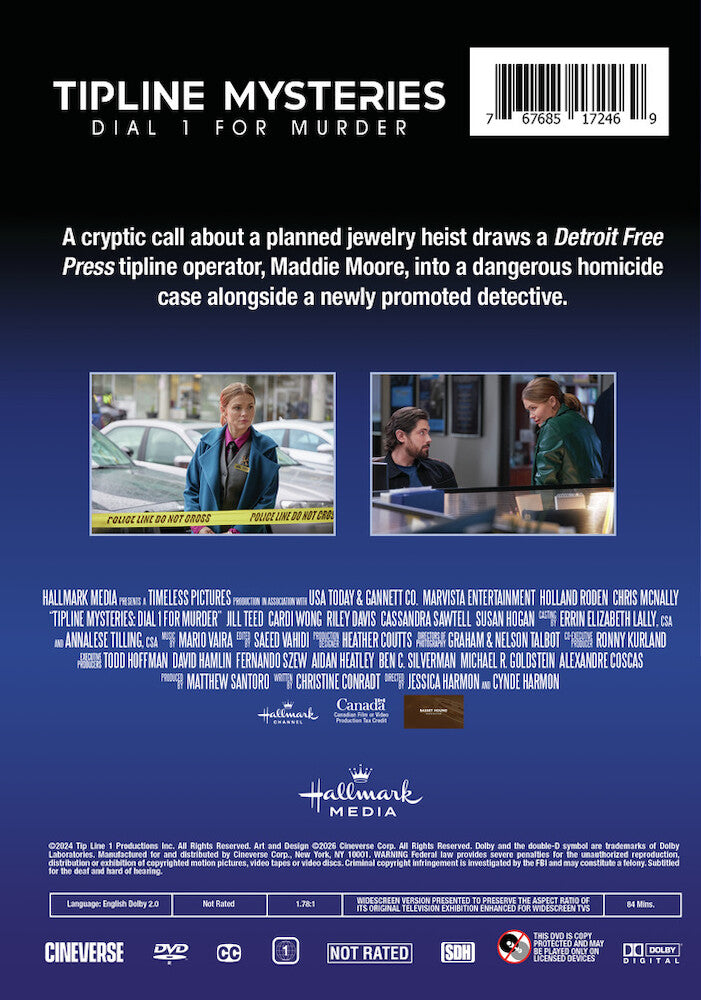 Tipline Mysteries: Dial 1 for Murder - Back Panel - 