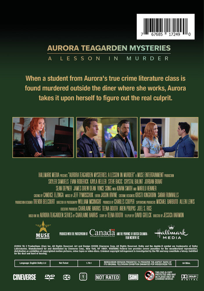 Aurora Teagarden Mysteries: A Lesson in Murder - Back Panel - 