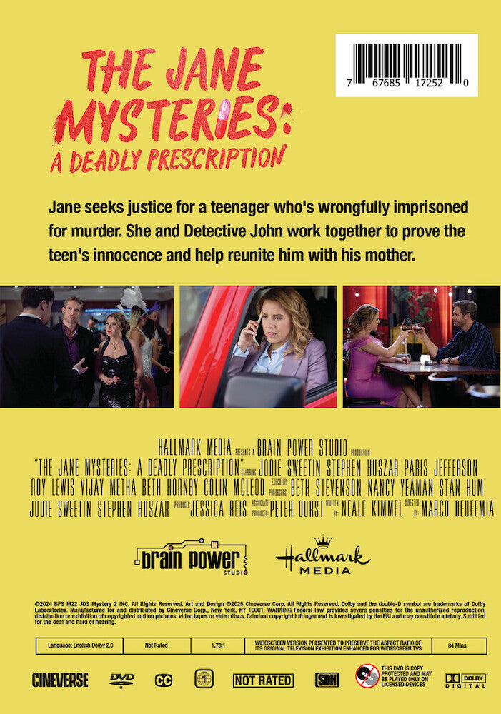 The Jane Mysteries: A Deadly Prescription - Back Panel - 