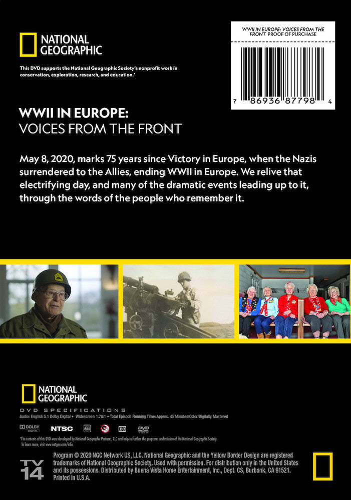 wwii in europe: voices form the front - Back Panel - DVD