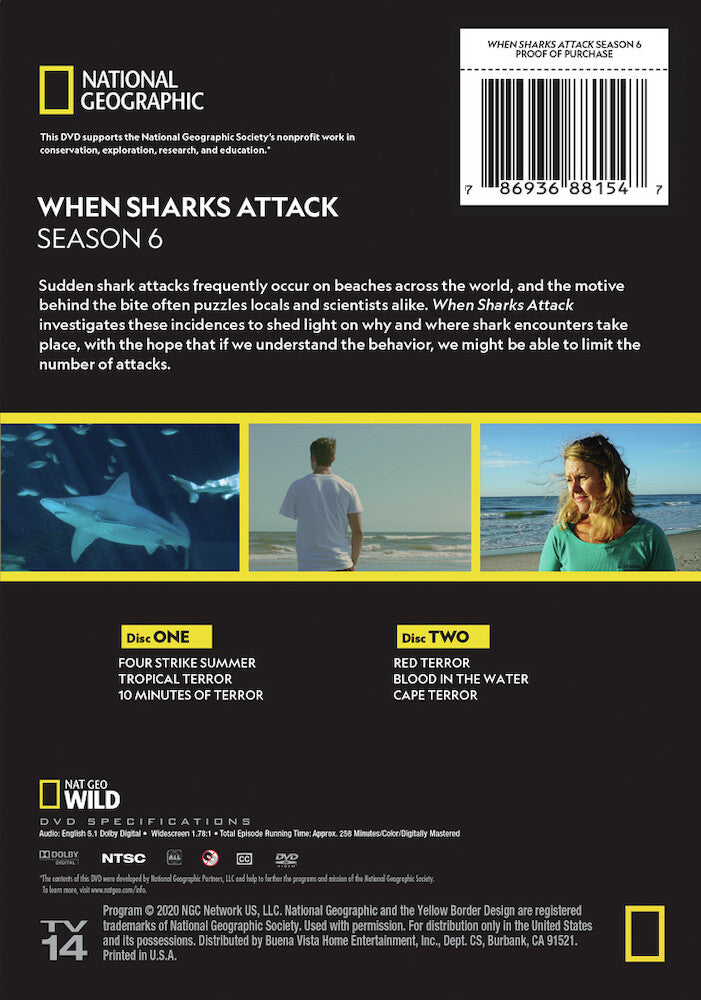 when sharks attack season 6 - Back Panel - DVD