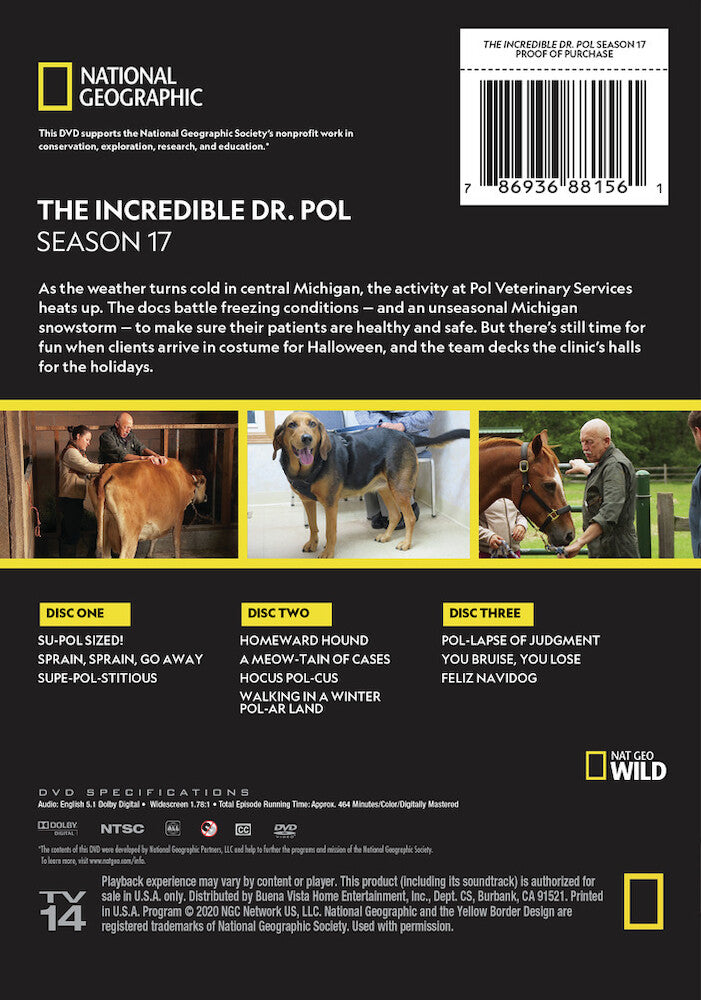 the incredible dr. pol season 17 - Back Panel - DVD