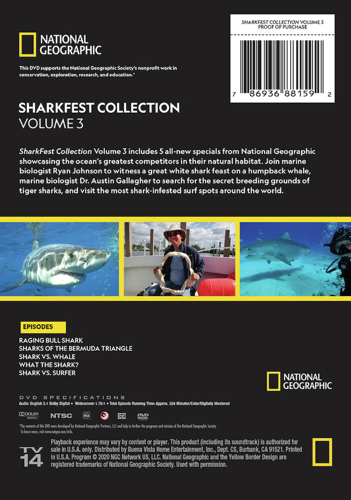 sharkfest season 5 vol. 3 - Back Panel - DVD