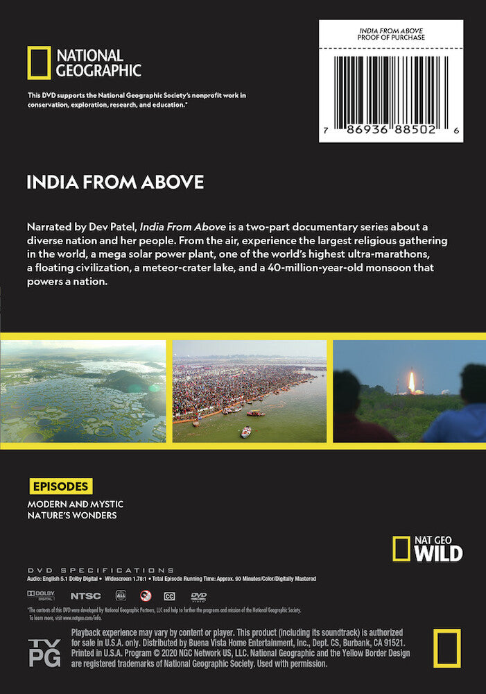 india from above - Back Panel - DVD
