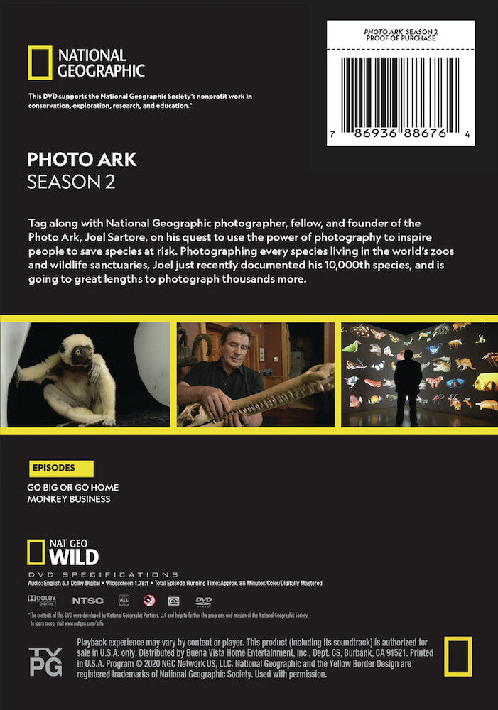 photo ark season 2 - Back Panel - DVD