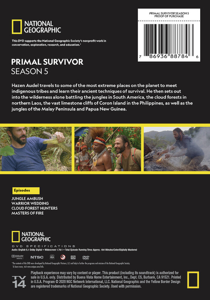 primal survivor season 5 - Back Panel - DVD