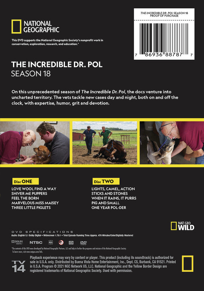 the incredible dr. pol season 18 - Back Panel - DVD
