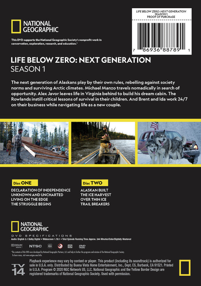 life below zero: next generation season 1 - Back Panel - DVD