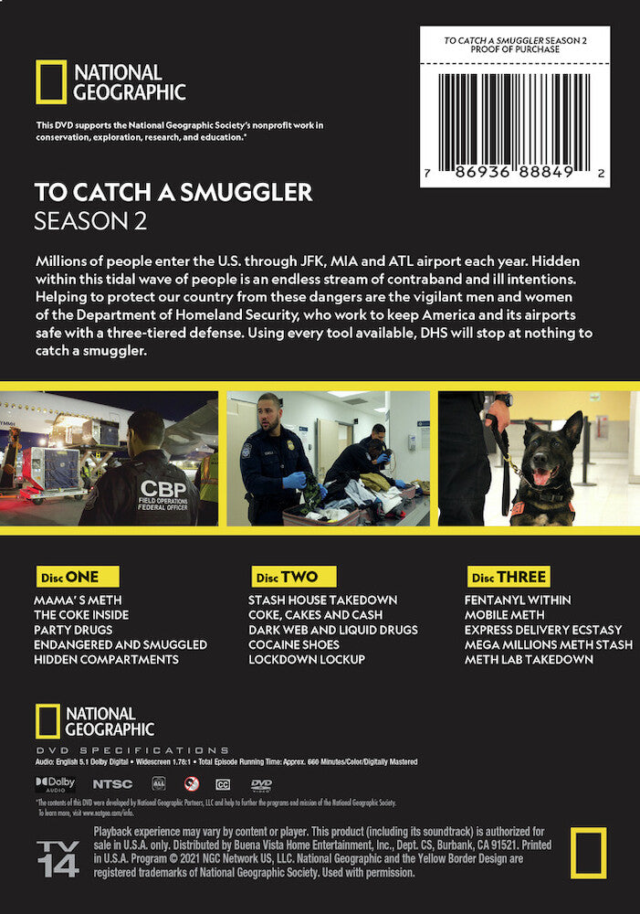 to catch a smuggler season 2 2020-2021 - Back Panel - DVD