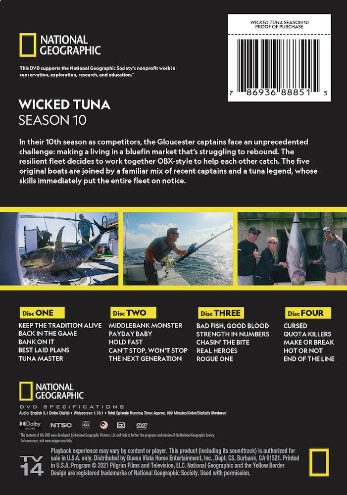 wicked tuna season 10 - Back Panel - DVD