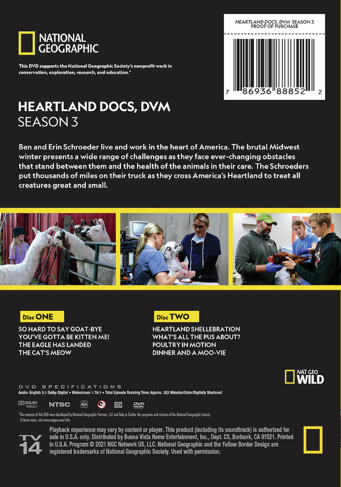 heartland docs, dvm season 3 - Back Panel - DVD