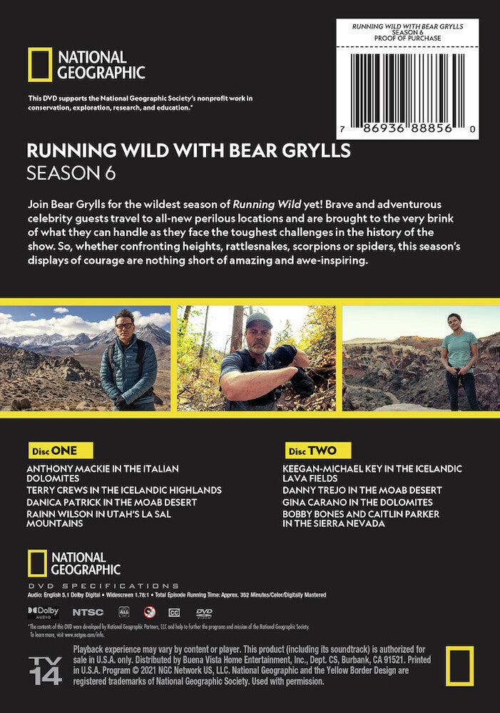 running wild with bear grylls season 6 - Back Panel - DVD