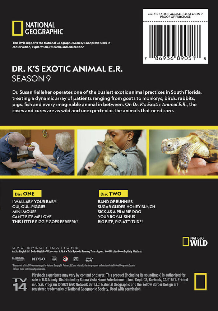 dr. k's exotic animal er season 9 - Back Panel - DVD