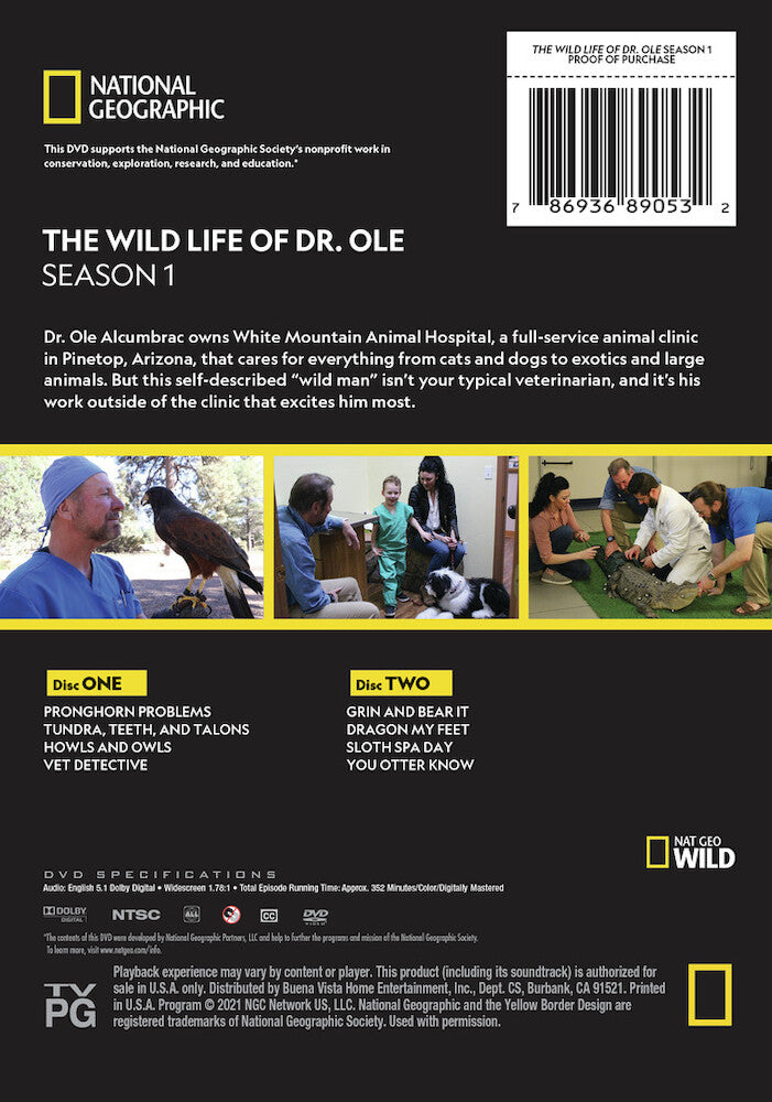 the wild life of dr. ole season 1 - Back Panel - DVD