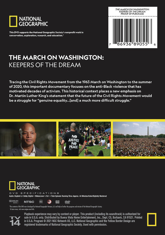 march on washington keepers - Back Panel - DVD