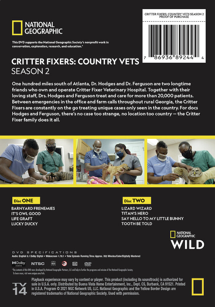 critter fixers: country vets season 2 - Back Panel - DVD