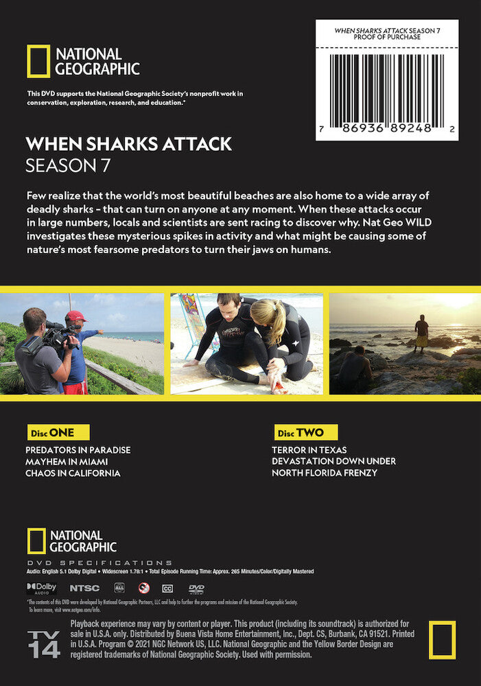 when sharks attack season 7 - Back Panel - DVD