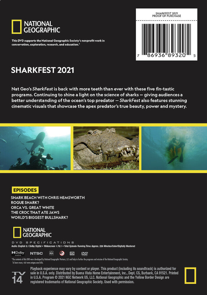 sharkfest 2021 - Back Panel - DVD