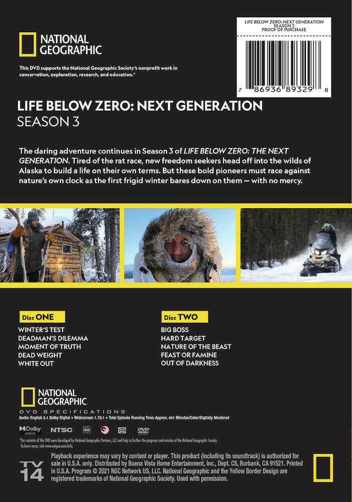 life below zero: next generation season 3 - Back Panel - DVD