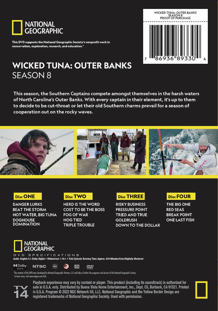 wicked tuna: outer banks season 8 - Back Panel - DVD