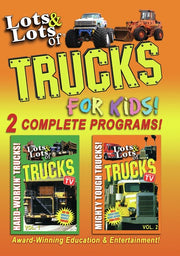 Lots & Lots of Trucks for Kids -- 2 Complete Programs! - 