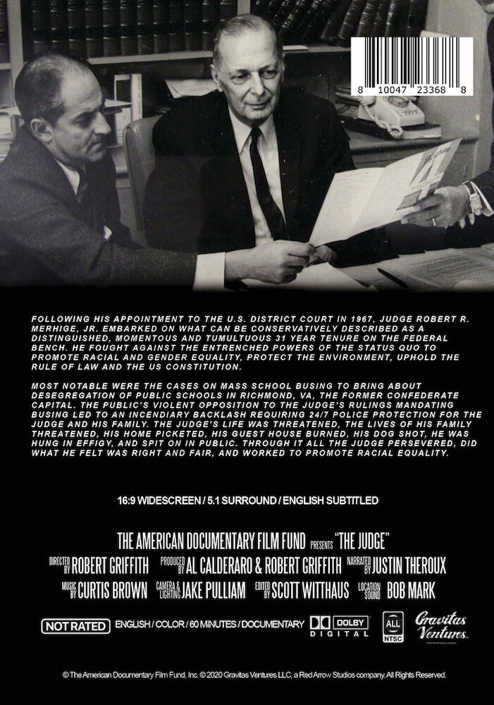 The Judge - Character, Cases, Courage - Back Panel - 