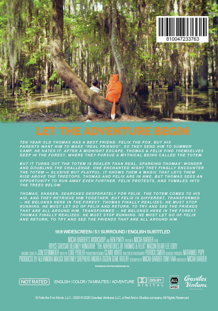 the adventures of thomas and felix - Back Panel - DVD