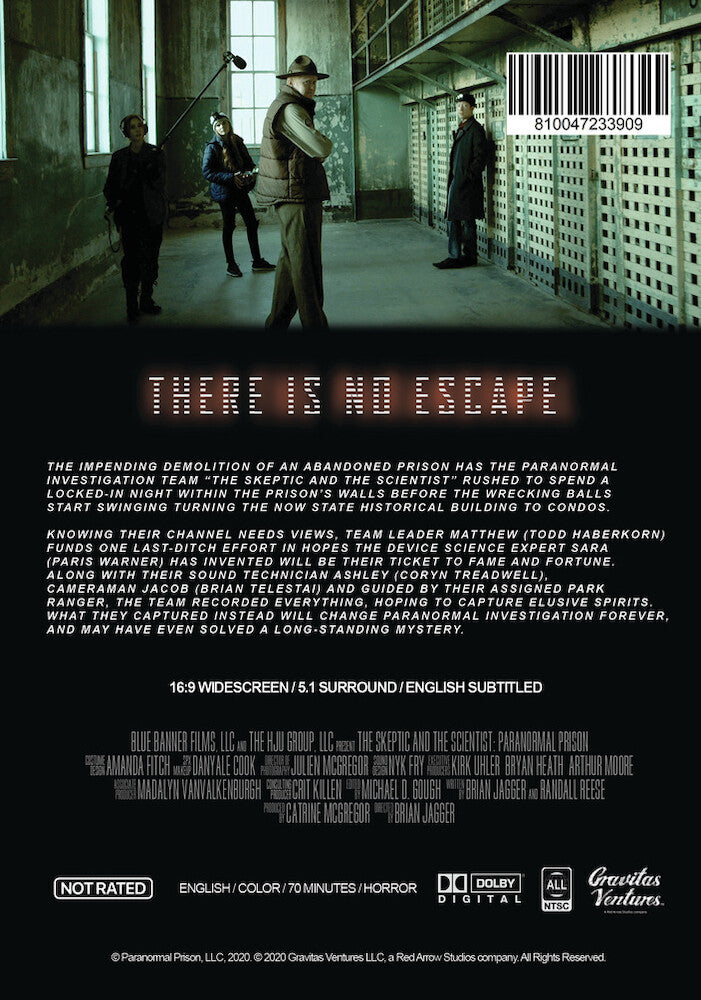 paranormal prison - Back Panel - DVD